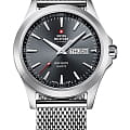 Swiss Military by Chrono Swiss Military by Chrono SMP36040.04  SMP36040.04 кварцевые мужские часы черный циферблат, браслет  — вид спереди